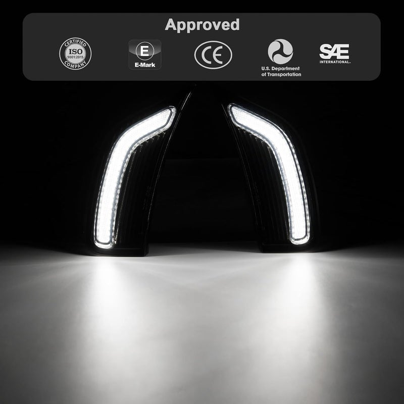 Mynoway LED Side Marker Light Compatible with 2021-2024 Yukon/XL/Denali Tahoe Suburban Escalade/ESV Waterproofled White 3D Light Bar Driver Passenger Sidemarkers Lamp Front Turn Singal Lights - Image 5